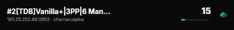 #2[TDB]Vanilla+|3PP|6 Man|Loot++|No Stamina|PVP|WIPED July 23rd live status badge