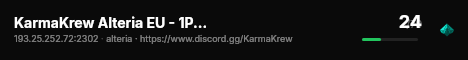 KarmaKrew Alteria EU - 1PP | VANILLA + MODS live status badge