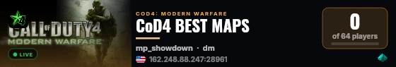 CoD4 BEST MAPS live status badge