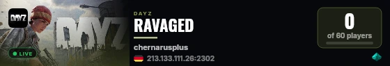 RAVAGED live status badge