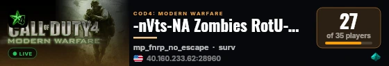 -nVts-NA Zombies RotU-R Custom Double XP! - nvts.online/discord live status badge