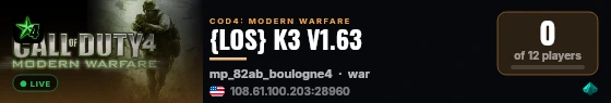 {LOS} K3 V1.63 live status badge