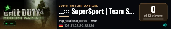 ...::: SuperSport | Team SD?| Promod | Unlimited snipers | Sponsored by www.iceops.co :::... live status badge