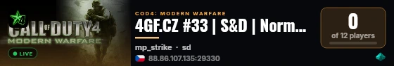 4GF.CZ #33 | S&D | Normal | PromodLive | Intel live status badge