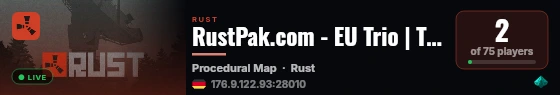 RustPak.com - EU Trio | Thursday Wipes Vanilla live status badge