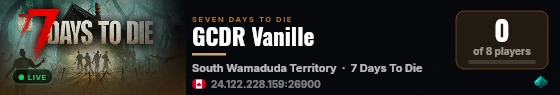 GCDR Vanille live status badge