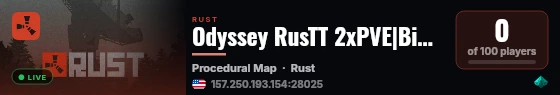 Odyssey RusTT 2xPVE|Biweekly|Custom Build Spots|Custom Vehicles live status badge