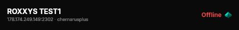 ROXXYS TEST1 live status badge