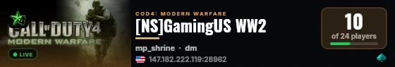 [NS]GamingUS WW2 live status badge