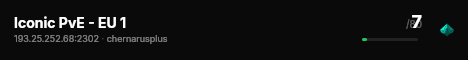 Iconic PvE - EU 1 live status badge
