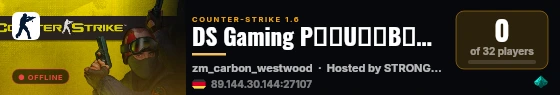 DS Gaming P͇̿U͇̿B͇̿L͇̿I͇̿C͇̿ Server live status badge