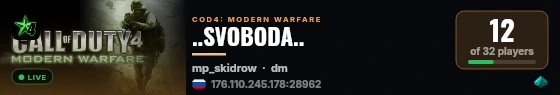 ..SVOBODA.. live status badge