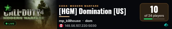[HGM] Domination [US] live status badge
