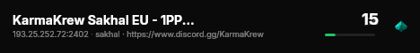 KarmaKrew Sakhal EU - 1PP | VANILLA + MODS live status badge