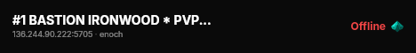 #1 BASTION IRONWOOD * PVP * X10 LOOT * PVE * ЧЕРНОРУСЬ #2 live status badge