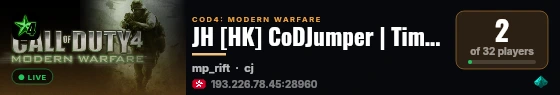 JH [HK] CoDJumper | Time: 7 mins live status badge
