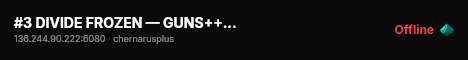 #3 DIVIDE FROZEN — GUNS++ — RAIDS — TRADER & GUNS #2 live status badge