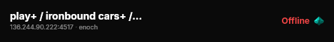 play+ / ironbound cars+ / trader enabled / events / чернорусь #2 live status badge