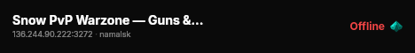 Snow PvP Warzone — Guns & Events #2 live status badge
