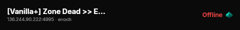 [Vanilla+] Zone Dead >> Events >> Guns++ >> Custom Events live status badge