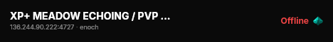 XP+ MEADOW ECHOING / PVP / EVENTS / SURVIVAL | Livonia live status badge