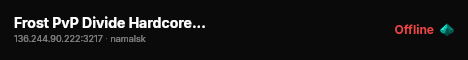 Frost PvP Divide Hardcore Survival #3 live status badge