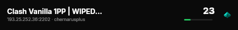 Clash Vanilla 1PP | WIPED JULY 15 | discord.gg/dayz-clash live status badge