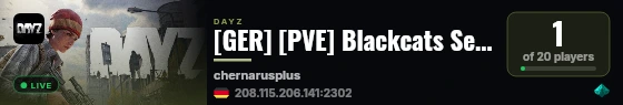 [GER] [PVE] Blackcats Server Deutsch live status badge