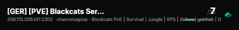 [GER] [PVE] Blackcats Server Deutsch live status badge