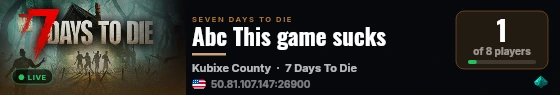 Abc This game sucks live status badge