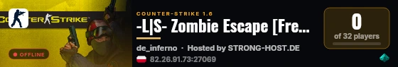-L|S- Zombie Escape [Free VIP] [LSgamerZ.NeT] [1000 FPS] live status badge