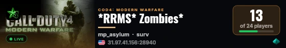*RRMS* Zombies* live status badge