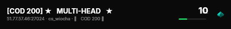 [COD 200] ★   MULTI-HEAD   ★ live status badge