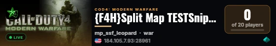 {F4H}Split Map TESTSnipers live status badge