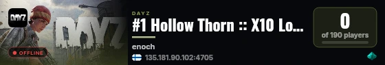 #1 Hollow Thorn :: X10 Loot :: Loot++ :: Raids :: Custom Events live status badge