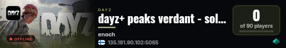 dayz+ peaks verdant - solo/duo - pve - loot++ - чернорусь live status badge