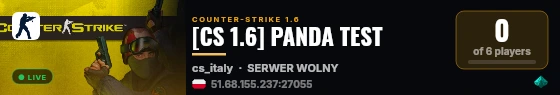 [CS 1.6] PANDA TEST live status badge