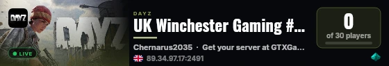 UK Winchester Gaming #6 Hardcore PVE live status badge
