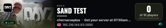 SAND TEST live status badge
