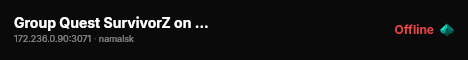 Group Quest SurvivorZ on Colderness :: PVP #2 live status badge