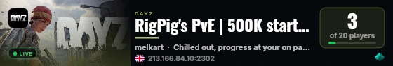 RigPig's PvE | 500K start cash | Weapon & Suit Crafting | Space live status badge
