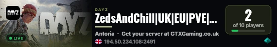 ZedsAndChill|UK|EU|PVE|100+Quests!Hunting!CustomBuilds live status badge