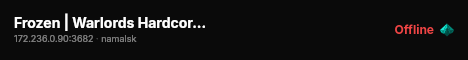 Frozen | Warlords Hardcore Events #2 live status badge