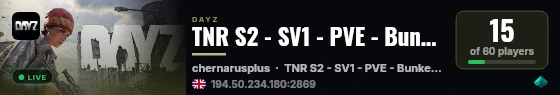 TNR S2 - SV1 - PVE - Bunkers|Arenas|Drugs|Tiers|AD|STZ|Quests live status badge