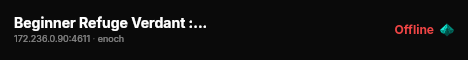 Beginner Refuge Verdant :: Trader Enabled :: Events :: Survival live status badge