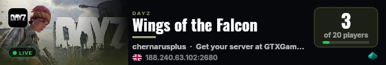 Wings of the Falcon live status badge
