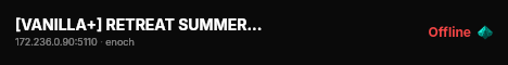 [VANILLA+] RETREAT SUMMERLIGHT - PVE - CARS+ - SOLO PLAY live status badge