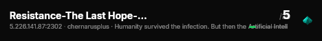 Resistance-The Last Hope-PvExAI-Quests-CustomZones-Events live status badge