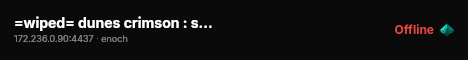 =wiped= dunes crimson : solo/duo : loot++ : pvpve #2 live status badge