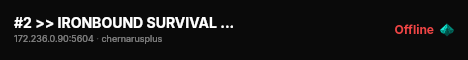 #2 >> IRONBOUND SURVIVAL >> GUNS++ >> TRADER & GUNS #2 live status badge